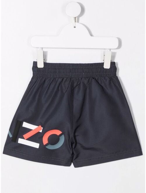 Kenzo Kids logo-print swim shorts