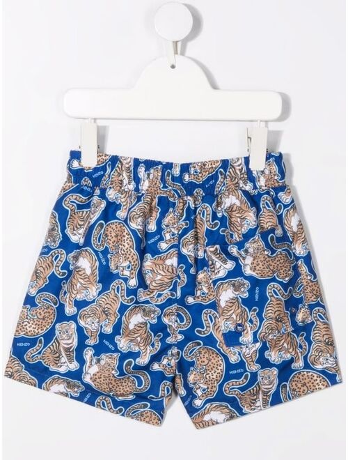 Kenzo Kids tiger-print swim shorts