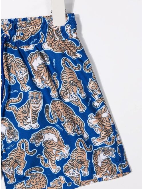 Kenzo Kids tiger-print swim shorts