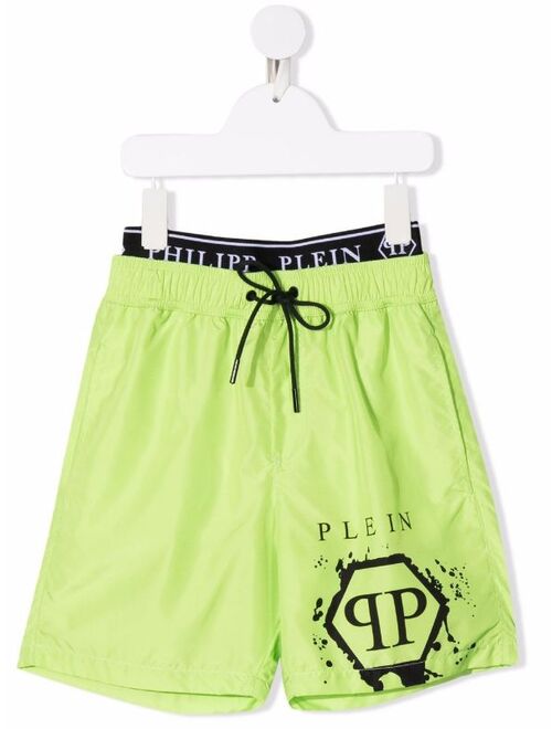 Philipp Plein Junior graphic-print swim trunks