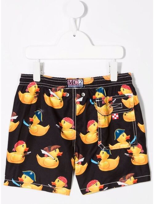 MC2 Saint Barth Kids Duckie-print swim shorts