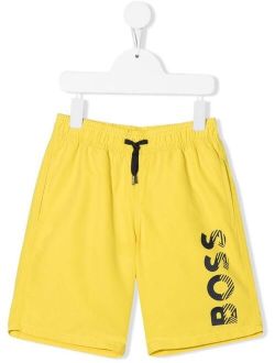 BOSS Kidswear logo-print swim shorts