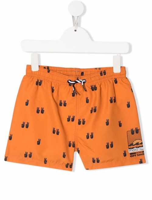 Molo Niko graphic-print swim shorts