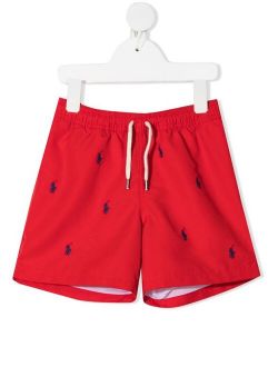 Ralph Lauren Kids logo-embroidered swim short