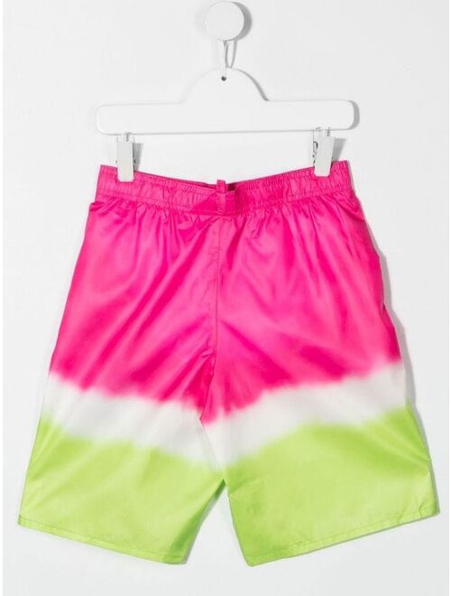 Dsquared2 Kids colour-block logo swim shorts