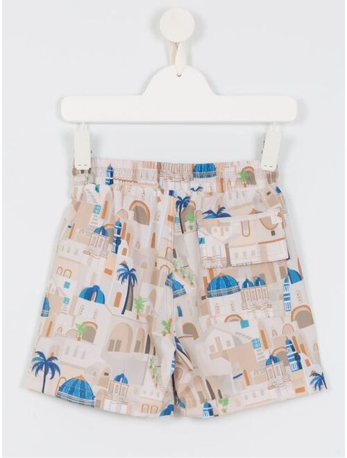 Lygia & Nanny Jake Santorini-print swim shorts