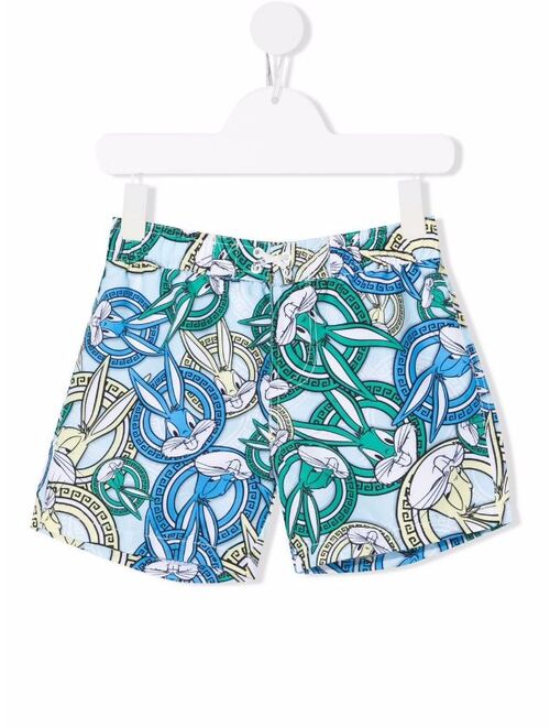 Monnalisa Buggs-Bunny print swim shorts