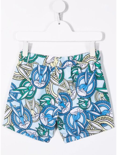 Monnalisa Buggs-Bunny print swim shorts