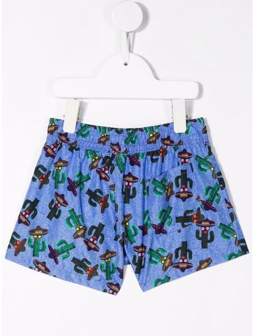 Siola festive-print swim shorts