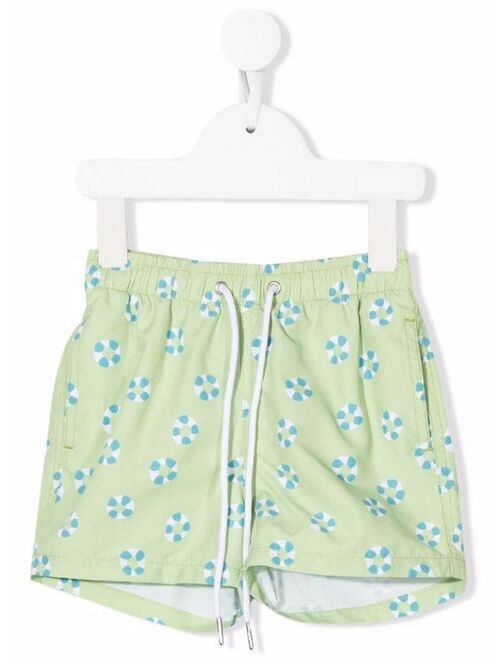 Knot motif print swim short