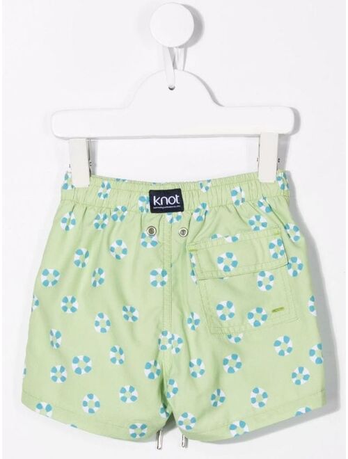 Knot motif print swim short