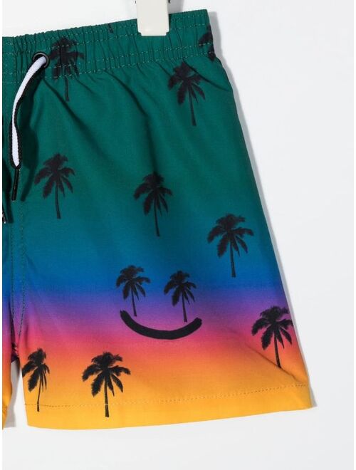 Molo palm-tree print swim-shorts