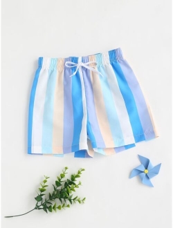 Toddler Boys Rainbow Stripe Beach Shorts