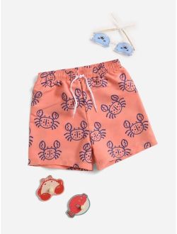 Toddler Boys Cartoon Graphic Swim Shorts