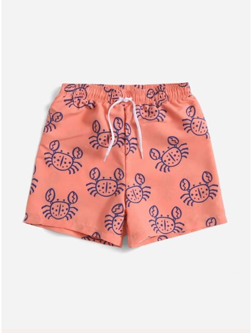 Shein Toddler Boys Cartoon Graphic Swim Shorts