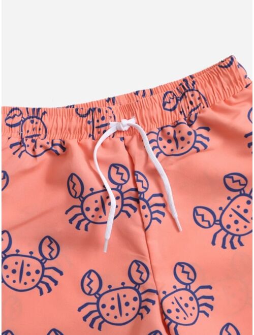 Shein Toddler Boys Cartoon Graphic Swim Shorts