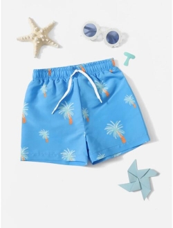 Toddler Boys Coconut Tree Print Swim Shorts