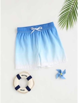 Boys Ombre Tie Front Swim Shorts