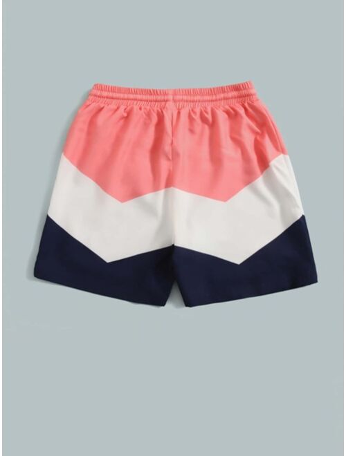 Shein Boys Color Block Swim Shorts