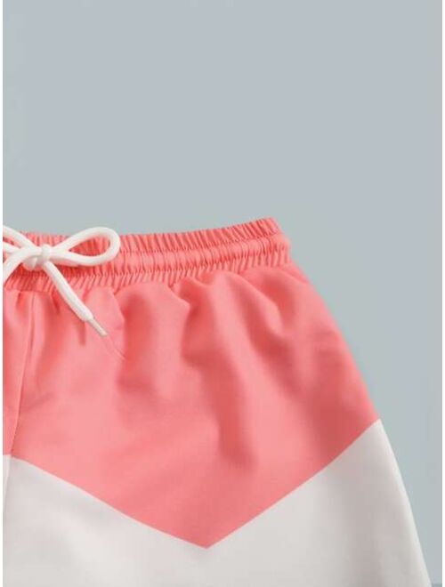 Shein Boys Color Block Swim Shorts