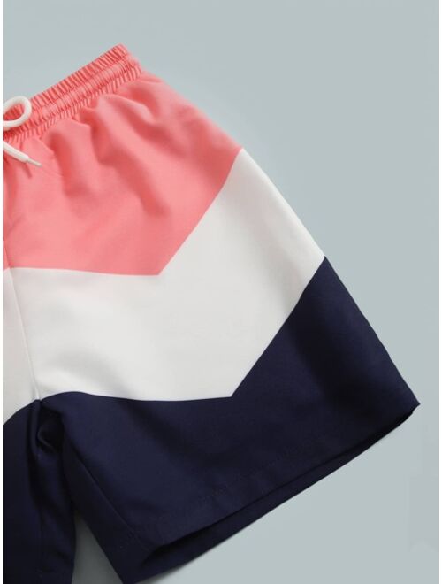 Shein Boys Color Block Swim Shorts