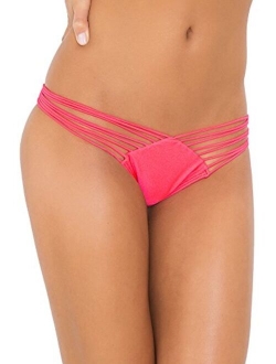 Women's Cosita Buena Strappy Brazilian Ruched Back Bikini Bottom