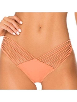 Women's Cosita Buena Strappy Brazilian Ruched Back Bikini Bottom