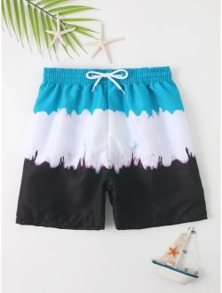 Boys Color Block Swim Shorts