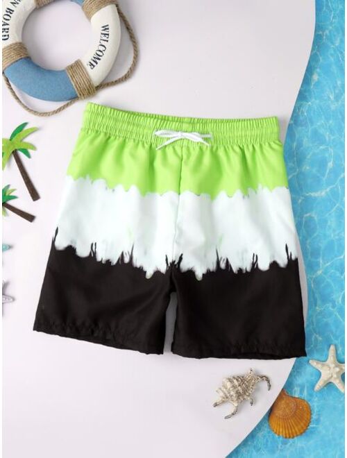 Shein Boys Color Block Swim Shorts