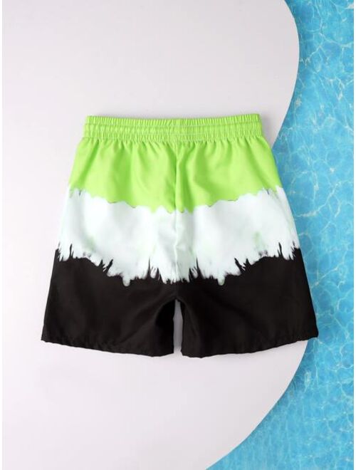 Shein Boys Color Block Swim Shorts