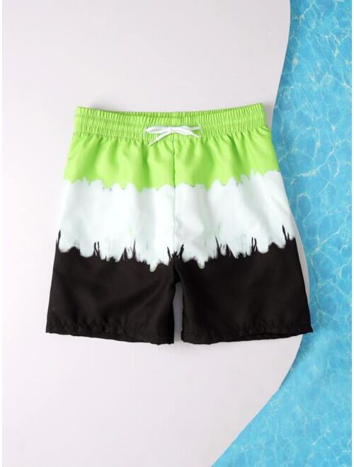 Shein Boys Color Block Swim Shorts