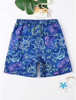 Boys Cartoon Graphic Swim Shorts