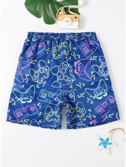 Shein Boys Cartoon Graphic Swim Shorts