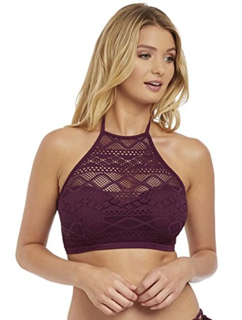 Freya Women's Standard Sundance Underwire Padded High-Neck Crop Swim Top