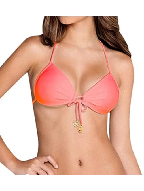 Luli Fama Women's Cosita Buena Molded Push-Up Bandeau Halter Bikini Top