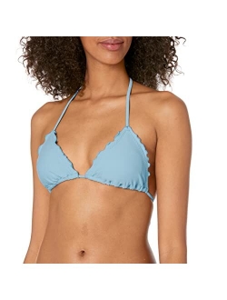 Women's Standard Solids Cosita Buena Wavey Triangle Bikini Top Swimwear