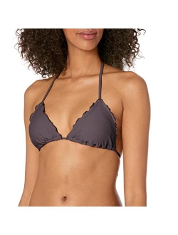 Women's Standard Solids Cosita Buena Wavey Triangle Bikini Top Swimwear