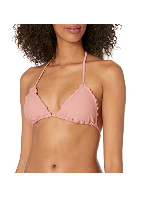 Luli Fama Women's Standard Solids Cosita Buena Wavey Triangle Bikini Top Swimwear