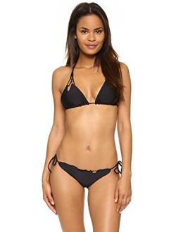 Women's Cosita Buena Reversible Zig-Zag Knotted Triangle Bikini Top