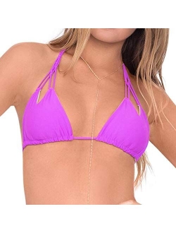 Women's Cosita Buena Reversible Zig-Zag Knotted Triangle Bikini Top