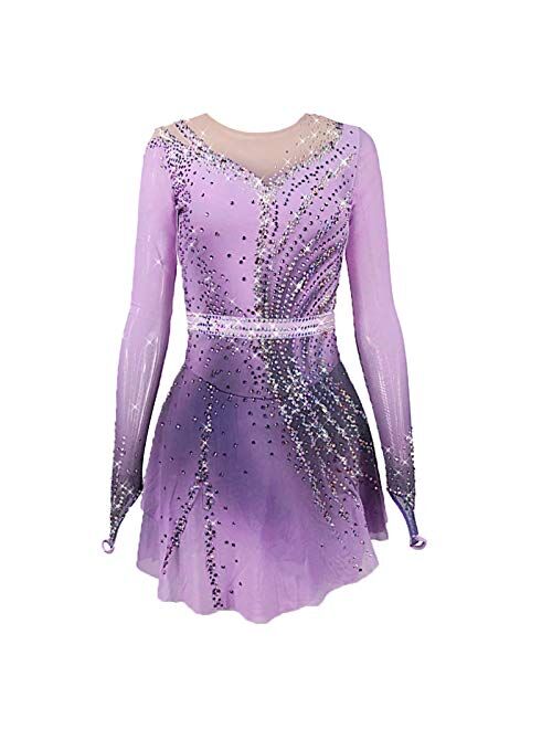 Liuhuo Handmade Ice Figure Skating Dress Women Girls Skate Competition Custumes Performance