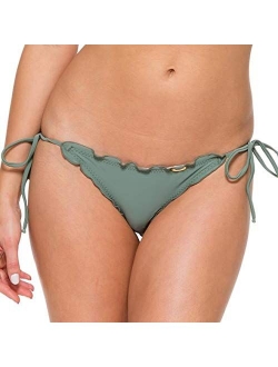 Women's Standard Cosita Buena Wavey Brazilian Ruched Tie Side Bikini Bottom