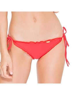 Women's Standard Cosita Buena Wavey Brazilian Ruched Tie Side Bikini Bottom