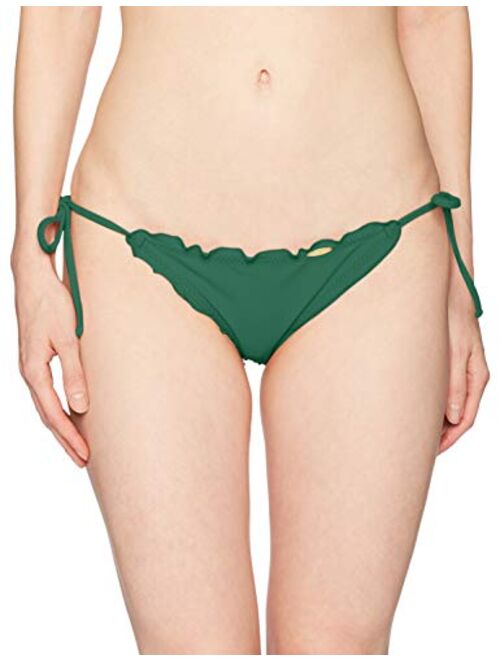 Luli Fama Women's Standard Cosita Buena Wavey Brazilian Ruched Tie Side Bikini Bottom