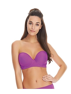 Women's Standard Deco Swim Underwire Molded Multiway Bandeau Bikini Top