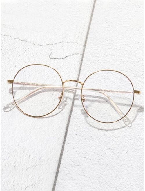 Shein Men Round Frame Anti Blue Light Eyeglasses