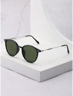 Men Round Frame Fashion Glasses