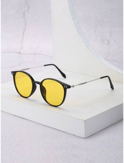 Men Round Frame Fashion Glasses