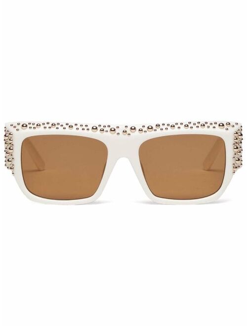 Palm Angels Casablanca studded square-frame sunglasses