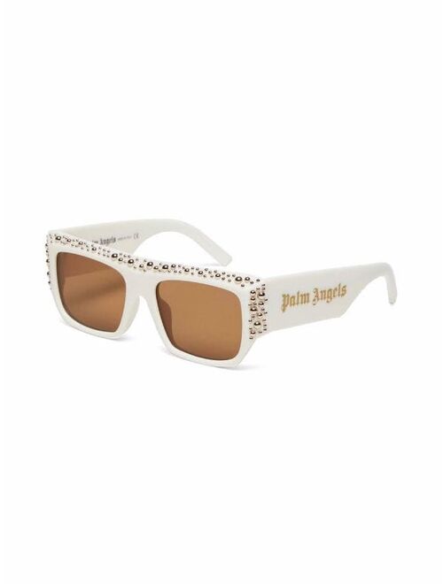 Palm Angels Casablanca studded square-frame sunglasses